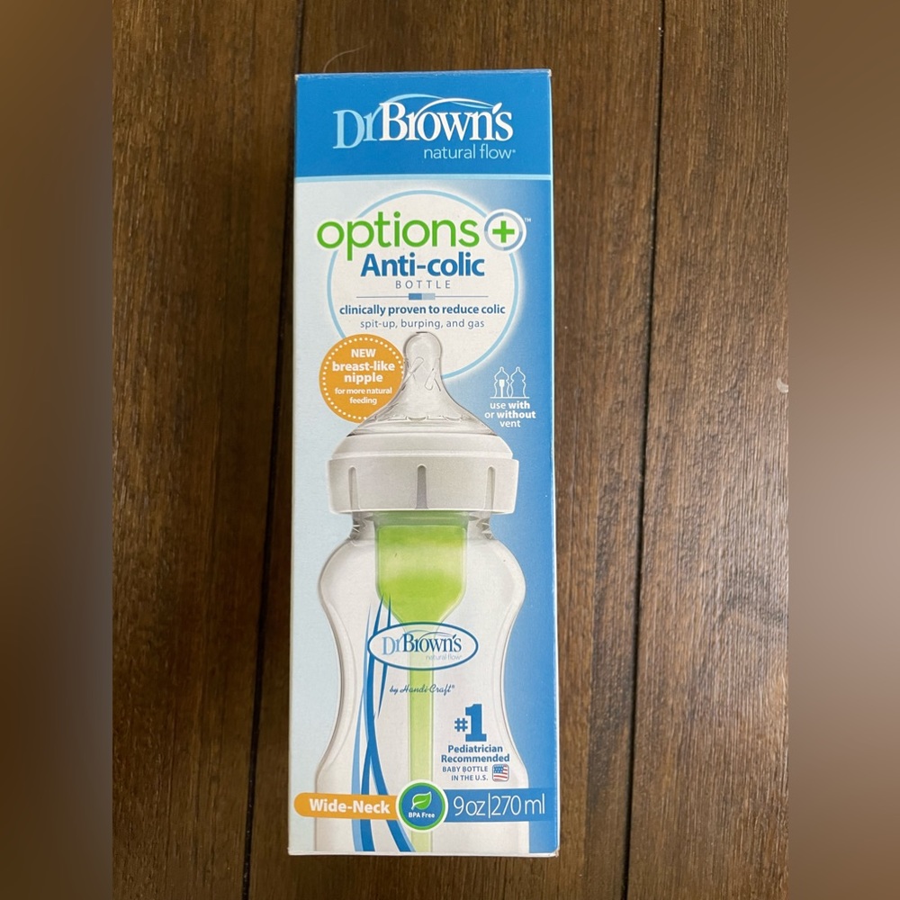New Dr. Brown's Baby Options+ 8oz Narrow, 9oz wide neck, and 4 oz Bottles